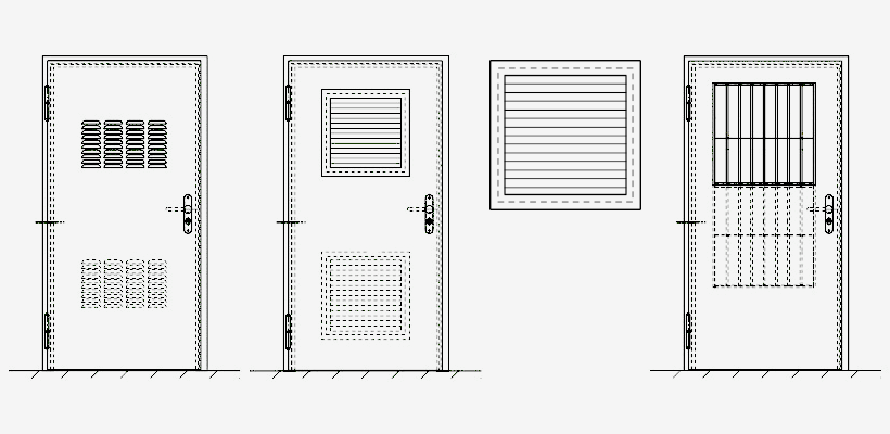 Technische Zeichnung Lüftung / Gitter